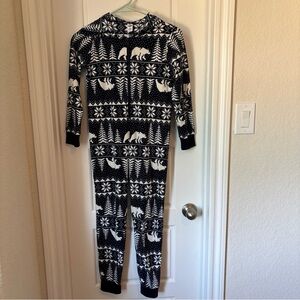 Lot of 2 pairs of one piece Christmas pajamas.